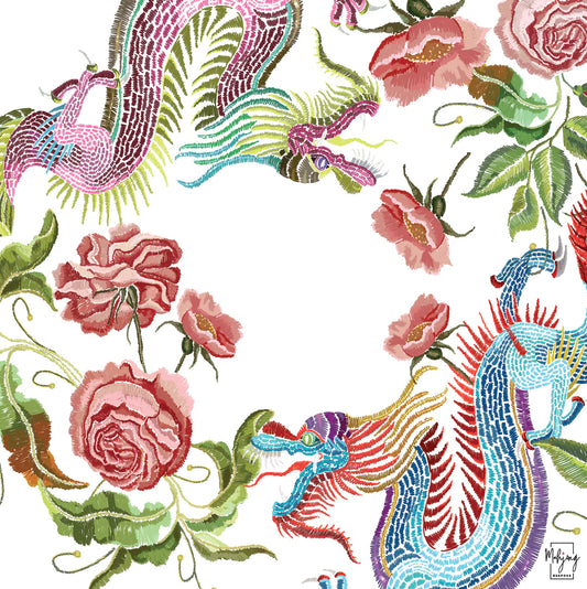 Year Of The Dragon Mat In Tube White Dove